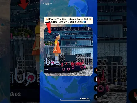 🔥I Found The Scary Squid Game Doll Caught On Google Earth 🌏! #shorts #findmysterioussecrets