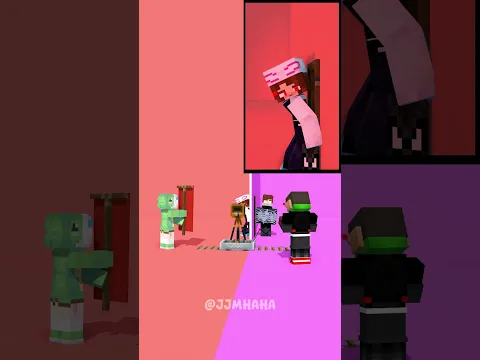 Spidey JJ&JJ Sister, Wall-Playing Behind the Scenes 🕸🕷 - Maizen Minecraft Animation #shorts