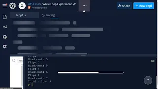 JavaScript P5js While Loop to Simulate Coin Flips