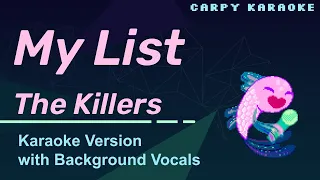 Download The Killers - My List (Karaoke) MP3