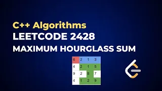 Leetcode with 2D Prefix Sums 2428 Maximum Hourglass Sum Part 2