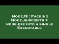 NodeJS Packing Node js-Scripts node exe into a single Executable