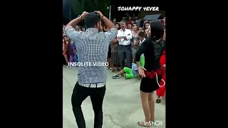 تحدي رقص في  عرس بين شاب و بنت على انغام  جزائرية دندنها