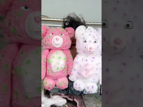 The cotton candy art turned into a little bear - that's so cool