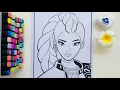 Coloring Rumi from K-Pop Demon Hunters in Anime Style Huntrix FanArt Tutorial
