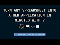 Turn Any Spreadsheet into a Web Application in Minutes With V Five Co