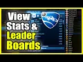 How to Check your Stats Ranked and Leaderboard Position in Rocket League Fast Method