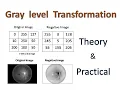 Gray level Transformation Negative transformation How can apply negative transform on image Lec 5