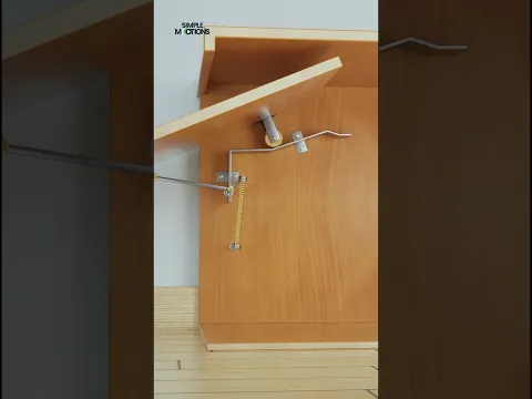 Oddly Satisfying Cabinet Mechanism 🤤 (3D Animation) #asmrvideo #mechanical #woodworking