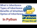 Inheritance In Python Types of Inheritance Benefits of Inheritance Syntax of Inheritance