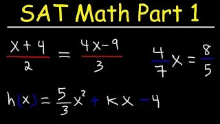 Evaluating Functions and Solving Basic Equations - Algebra