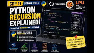 Python Functions Understanding Recursion with Factorials Python CDP 11