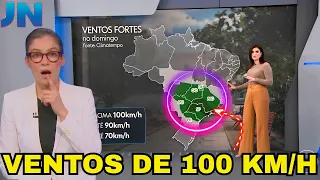 ⚡VENDAVAL DE 100 KM/H: Alerta para tempestades em 9 estados | Previsão do Tempo Jornal Nacional