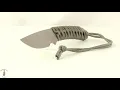 Utility Knife with Grey Paracord Wrap