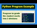 Python program to read the student marks from the user and grade the marks Highblix