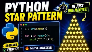 Python Star Pattern Program Print Stars Using User Input Python Beginner Tutorial
