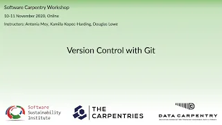 Python Software Carpentry workshop 10-11 Nov 2020 - Version Control with Git