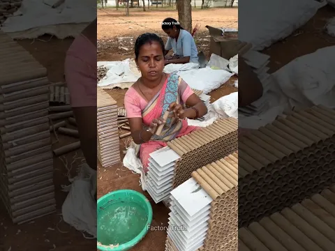 How 30-Shot Sky Shots Are Made in a Factory! #skyshot #fireworks #diwali