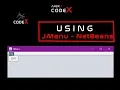 How to create use JMenuBar JMenuItem Java Tutorial CodeX ARBX 2019