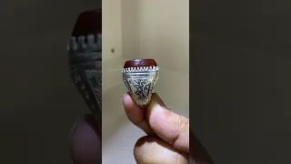 خاتم ملكي من اعلى المستويات كبدي راهي مرصع بالالماس دندنها