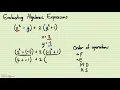 Algebra - Polynomials Evaluating Algebraic Expressions