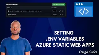 How to Set Environment Variables for Azure Static Web Apps in GitHub Secrets Variables