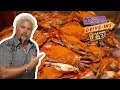 Guy Fieri Eats a Steamed Crab FEAST in Baltimore Diners Drive-Ins and Dives Food Network