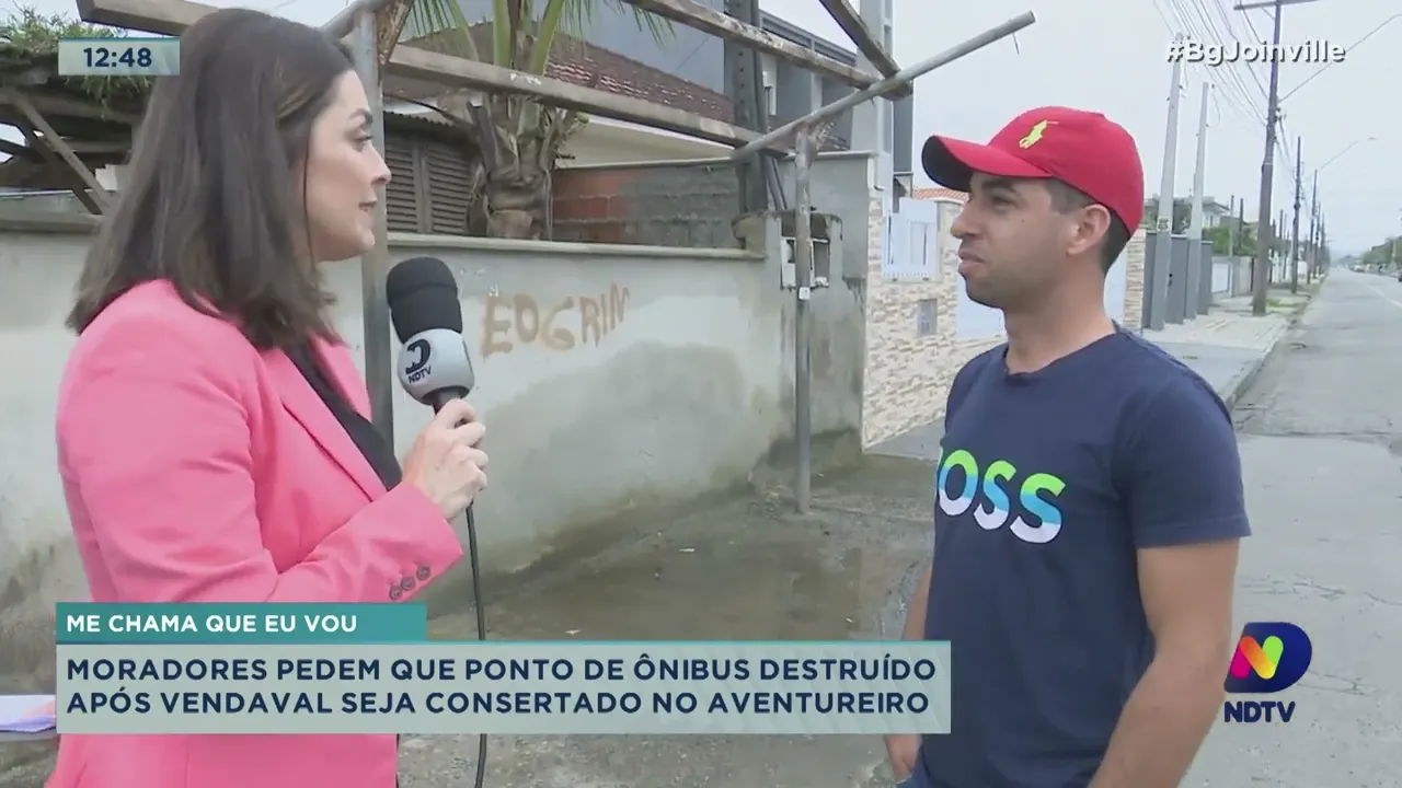 Me Chama Que Eu Vou: moradores pedem que ponto de ônibus destruído após vendaval seja consertado