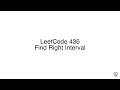 LeetCode 436 Find Right Interval