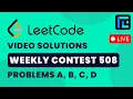 Leetcode Weekly Contest 508 Solutions - A to D by Devansh TLE Eliminators
