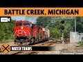Battle Creek Michigan USA LIVE Train Camera Fixed View East