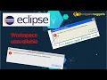 Solved Eclipse Error Workspace Unavailable