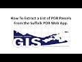 How to Extract a List of Parcel Attribute Data from the Suffolk Farmland PDR Parcel Viewer App