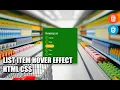 List Item Hover Effect HTML CSS How to make Hover Effect