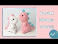 Easy Crochet Dinosaur T Rex TikTok - Tutorial Part 1 Free Amigurumi Animal Pattern Beginner