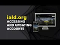 IALD Website Tutorial Accessing Updating Accounts