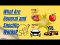 General and Specific Words ENGLISH LESSON High5 Education