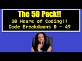 The 50 Pack Code Breakdowns to Coding exercises in Python Java and C