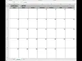Printable Monthly Calendar in Excel