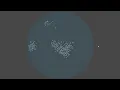 Test of flocking algorythm Made with Unity