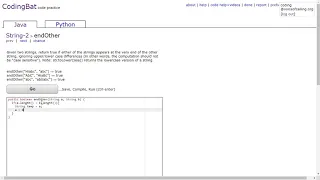 String-2 endOther Java Tutorial Codingbat com