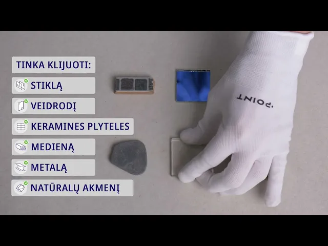Klijai POINT 100, ypatingai skaidrūs polimeriniai klijai - hermetikas, 290 ml