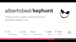 GitHub Albertobsd Keyhunt Privkey Hunt For Crypto Currencies That Use Secp256k1 Elliptic Curve 