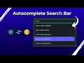 React Search Bar Autocomplete Tutorial