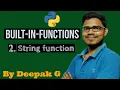 Built in functions String function Python O level Hindi English