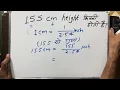 155 cm height in feet kitni hoti hai