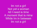 Download Lagu britney spears im not a girl not yet a woman lyrics on screen