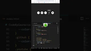 Social Icons with Hover Tooltip using HTML CSS