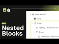 How nested groups and blocks work in Horizon