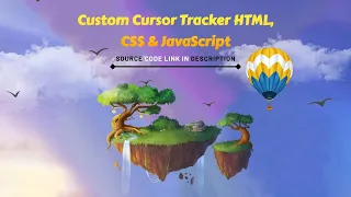 Custom Cursor Tracker Animation HTML CSS and JavaScript